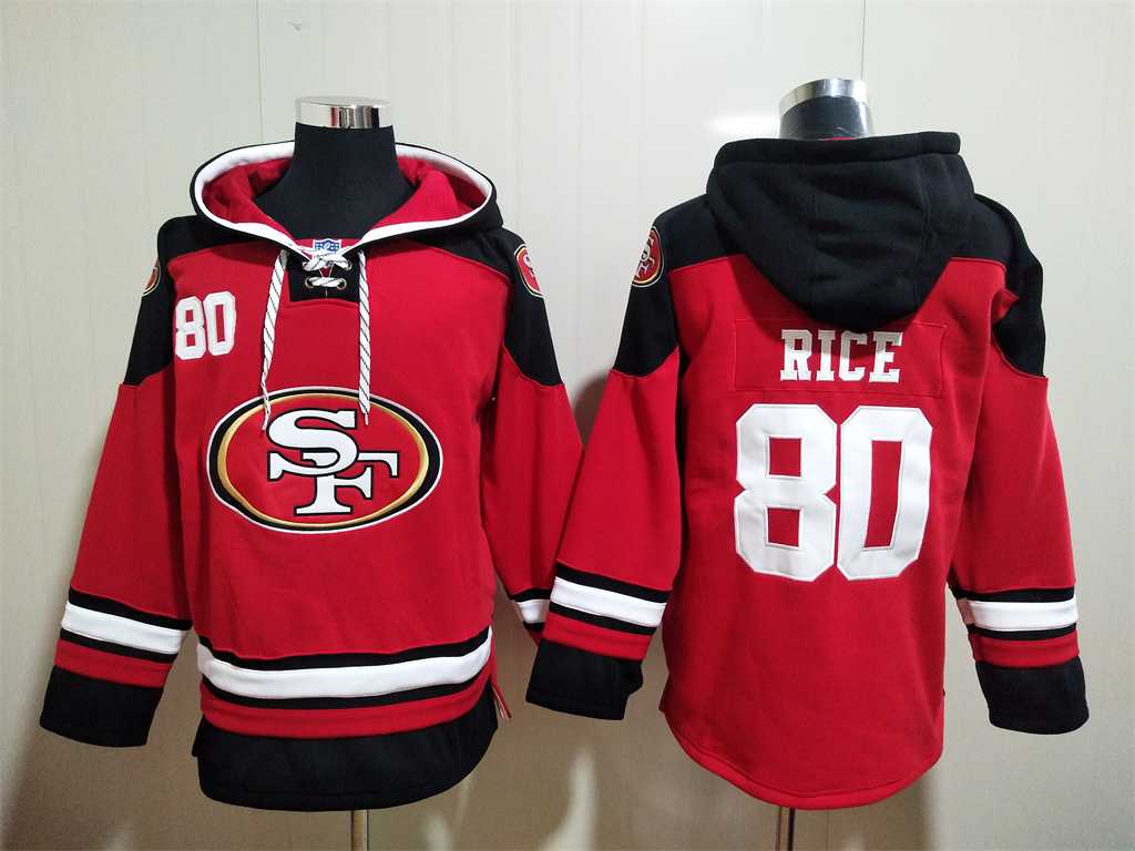 49ers 80 Jerry Rice Red All Stitched Sweatshirt Hoodie,We sell and wholesale 49ers 80 Jerry Rice Red All Stitched Sweatshirt Hoodie on line form chian!